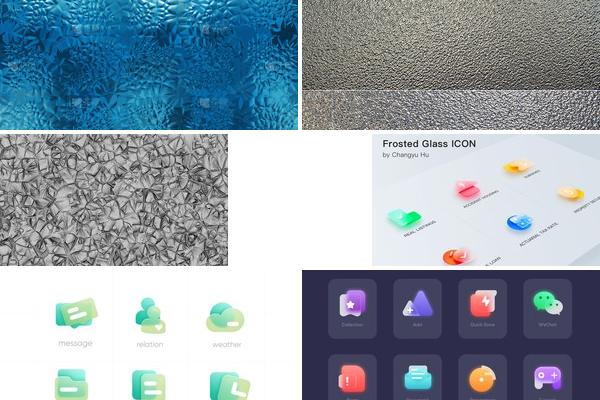 玻璃拟物化ICON图案