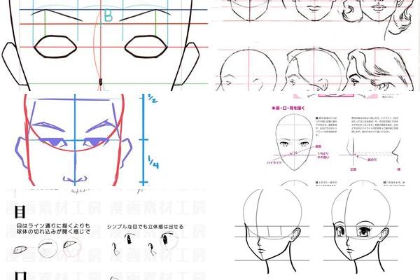 漫画角色五官绘制