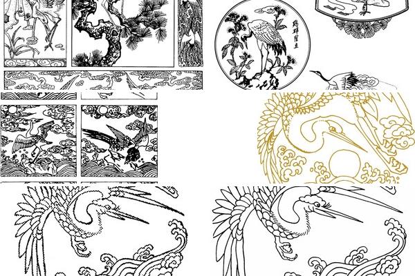 中国传统谐仙鹤纹样家具的图片