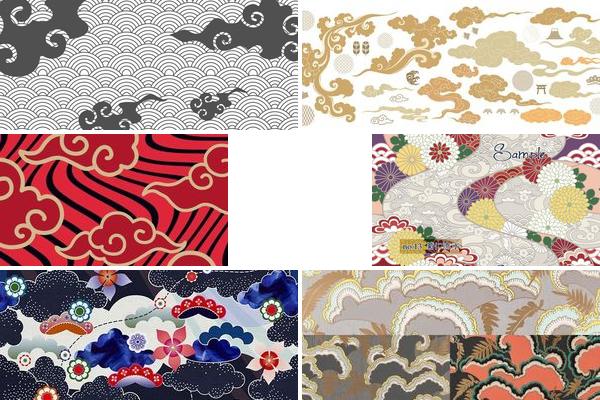 日本和服纹样云纹的图片