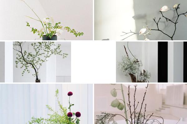 白色花艺禅意空间的图片