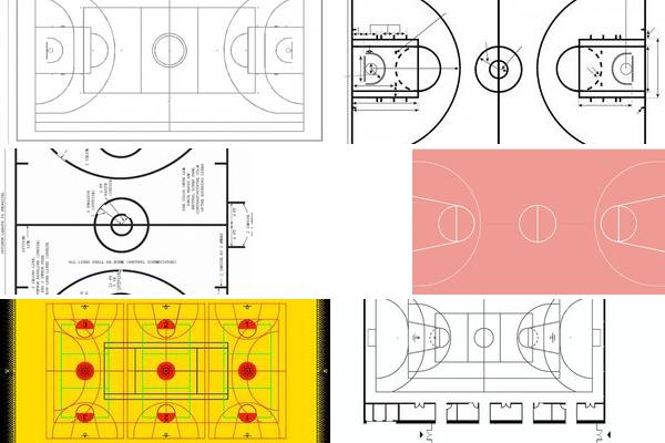 带篮球场彩色总平面图