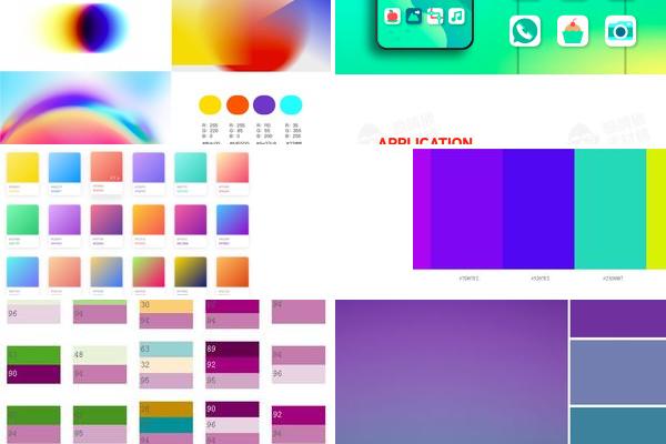 红橙黄绿青蓝紫粉刷渐变色