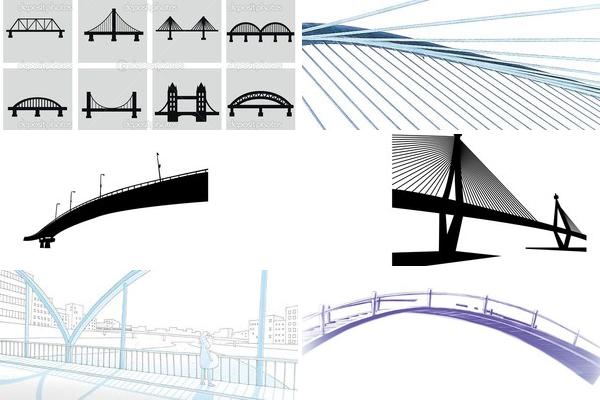 简约桥梁图案设计