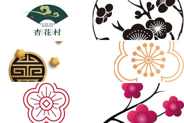 梅花主题新中式LOGO设计