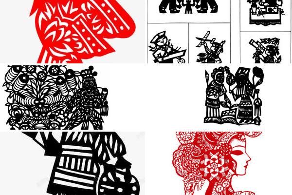 四方连续小人纹样剪纸步骤的图片