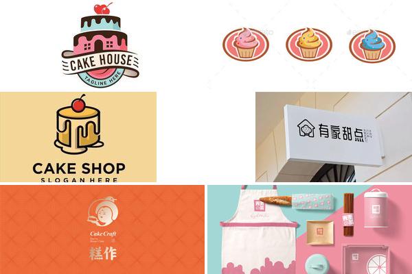 蛋糕店标志创意设计的图片