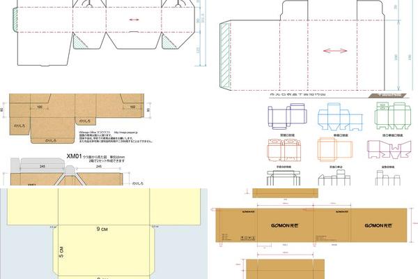 纸盒包装设计尺寸图