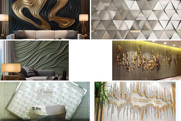 金属质感LOGO背景墙定制的图片