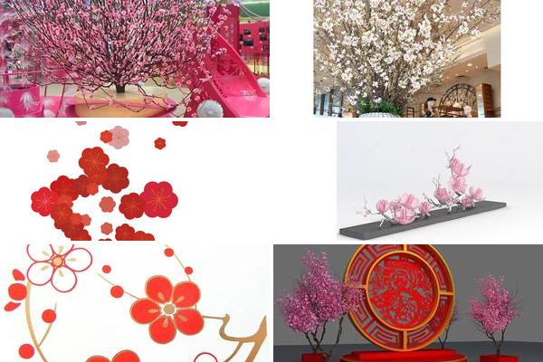 梅花美陈的图片
