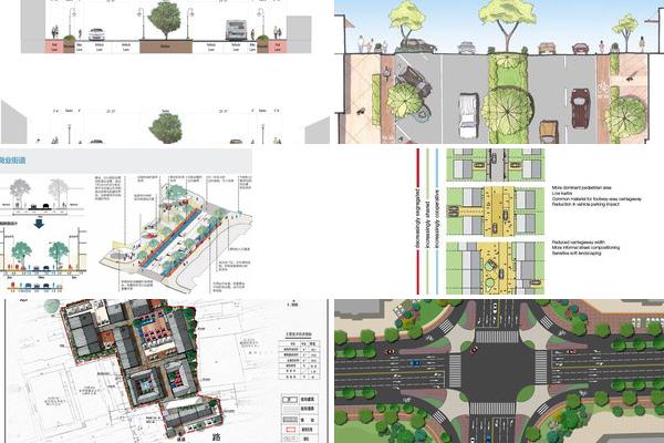 36米宽街道剖面图