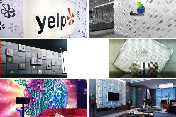 时尚个性LOGO背景墙制作的图片