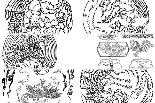日式古代凤凰纹样的图片