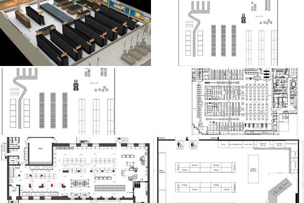 超市设计之一平面布局图