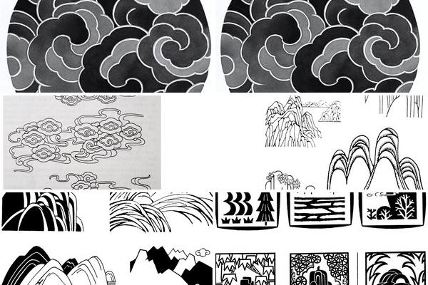 日式纹样素描的图片