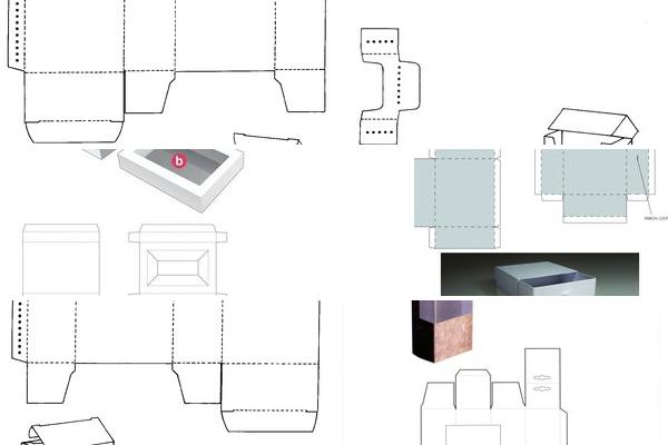 包装设计展开图盒型