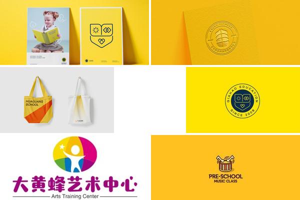 活力黄色学校LOGO设计