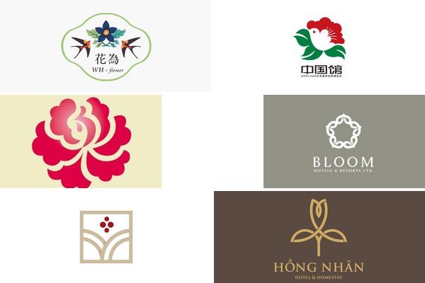 花卉图案酒店LOGO设计