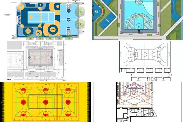 创意篮球场景观平面图
