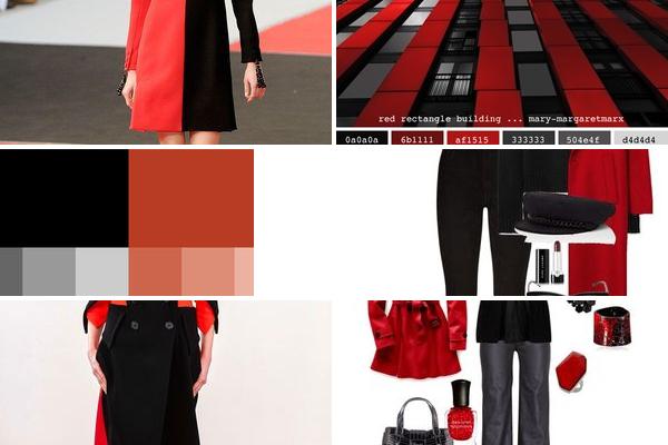 黑红服装设计男的图片