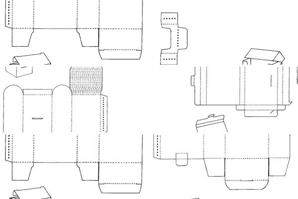 翻盖盒设计展开图