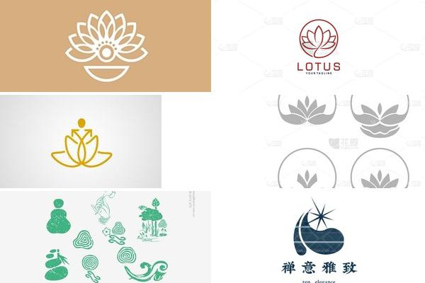 禅意莲花LOGO图案设计