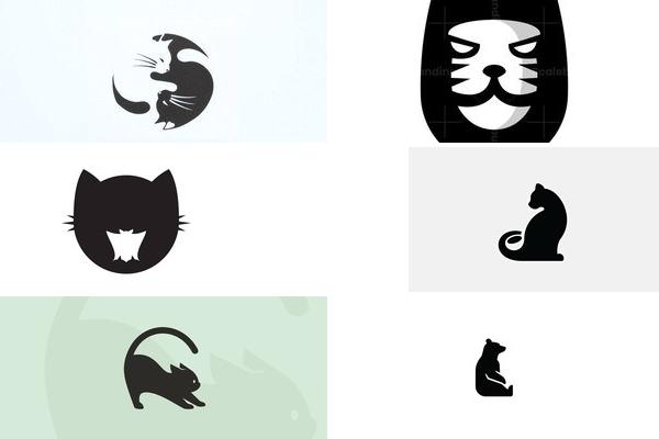 正负形猫LOGO设计