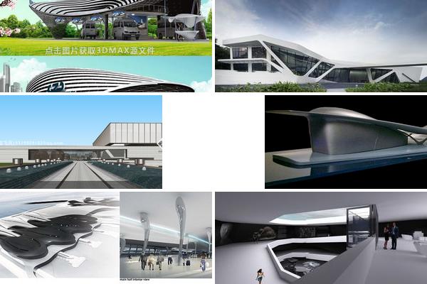 航空展馆设计图的图片