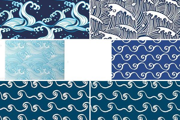 日式海波浪纹样的图片