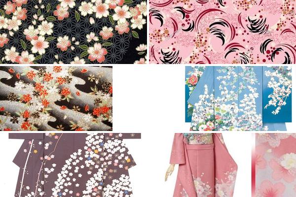 和服 樱花图案纹样的图片