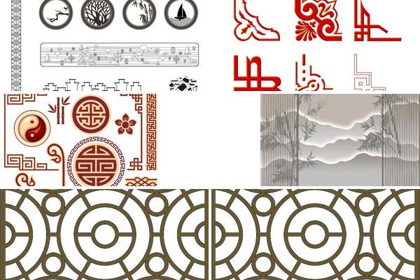 现代中式LOGO背景墙装饰的图片