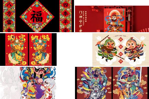 春节元素的图片