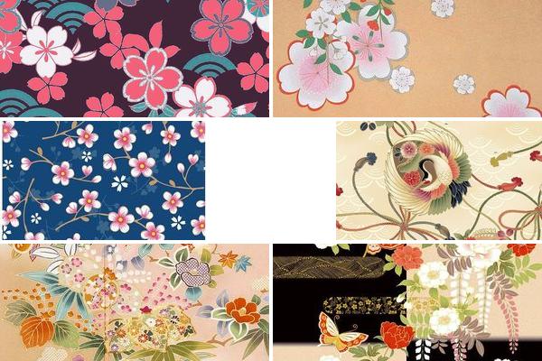 日本和服手绘纹样的图片