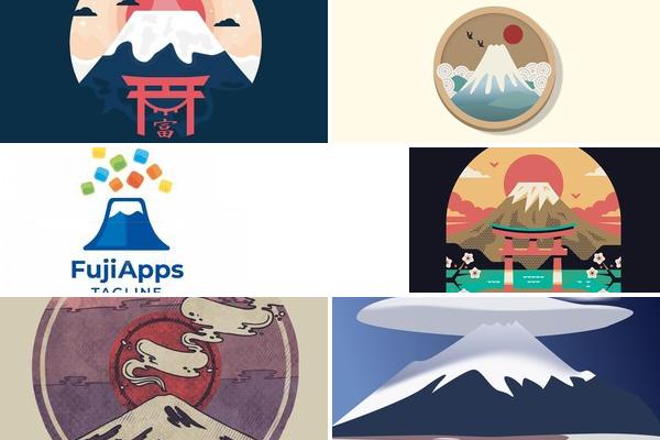 和风富士山LOGO设计